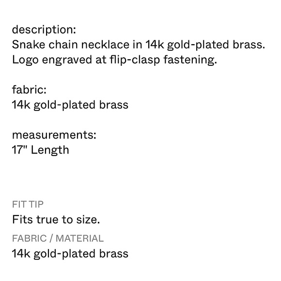 Coil chain stretch gold choker necklace Anine Bing - Picture 7 of 7